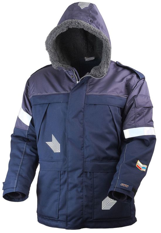 Зимняя куртка с несъемным капюшоном 624-P154-15/15 на подкладке из искусственного меха в интернет-магазине sww.com.ru