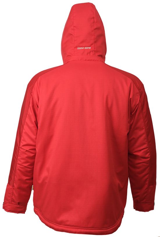 Зимняя укороченная красная куртка пилот (бомбер) 622S-TWILL-80, вид сзади Зимняя укороченная красная куртка пилот (бомбер) 622S-TWILL-80, вид сзади