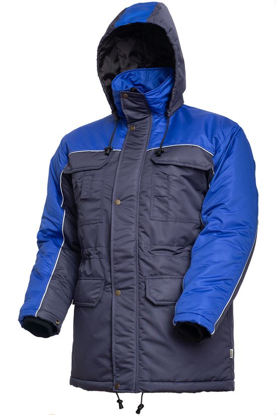 Рабочая зимняя куртка с удлиненной спинкой (парка) 4398TD-TASLAN-15/16 на стеганой подкладке, вид спереди