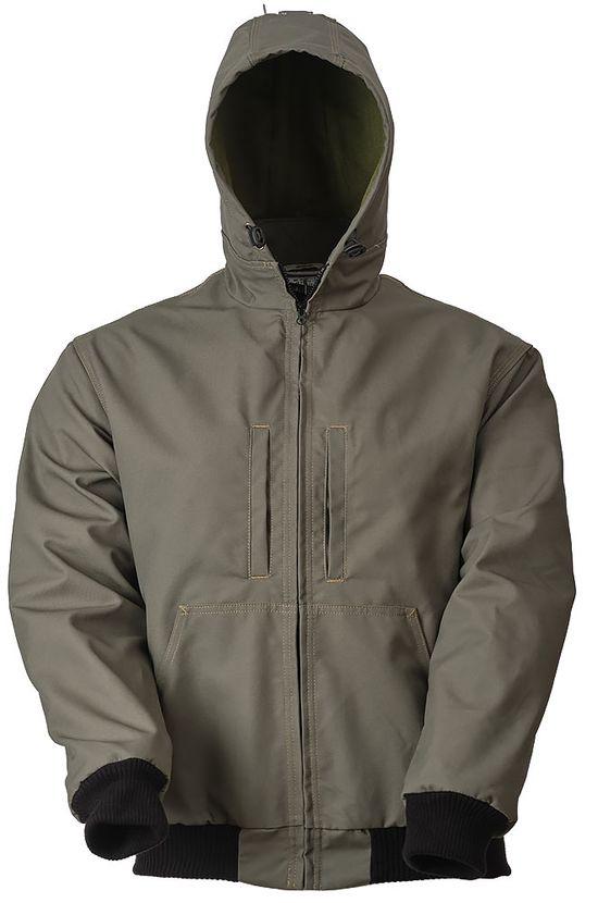 Ветровка мужская 475T-CAN-7^ вид спереди с поднятым капюшоном