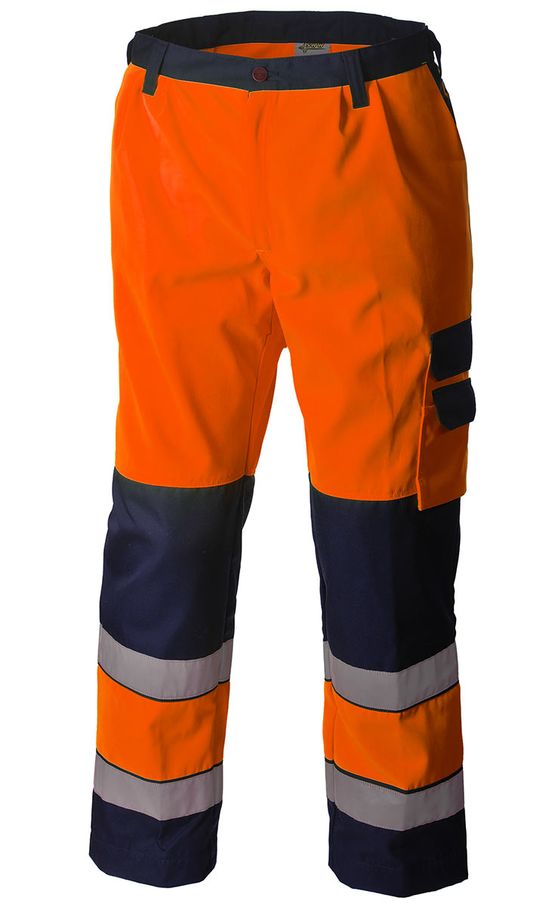 Брюки рабочие летние мужские сигнальные оранжево-синие 2131N-P154-77/15 для дорожных рабочих  в интернет-магазине sww.com.ru