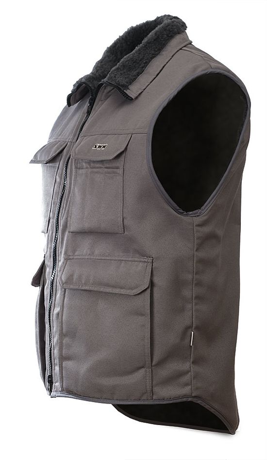 Жилет рабочий утеплённый 515T-BEVR-51 на подкладке из искусственного меха, вид слева Жилет рабочий утеплённый 515T-BEVR-51 на подкладке из искусственного меха, вид слева